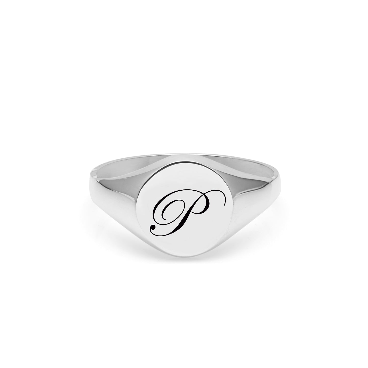 Single Initial Signet Rings
