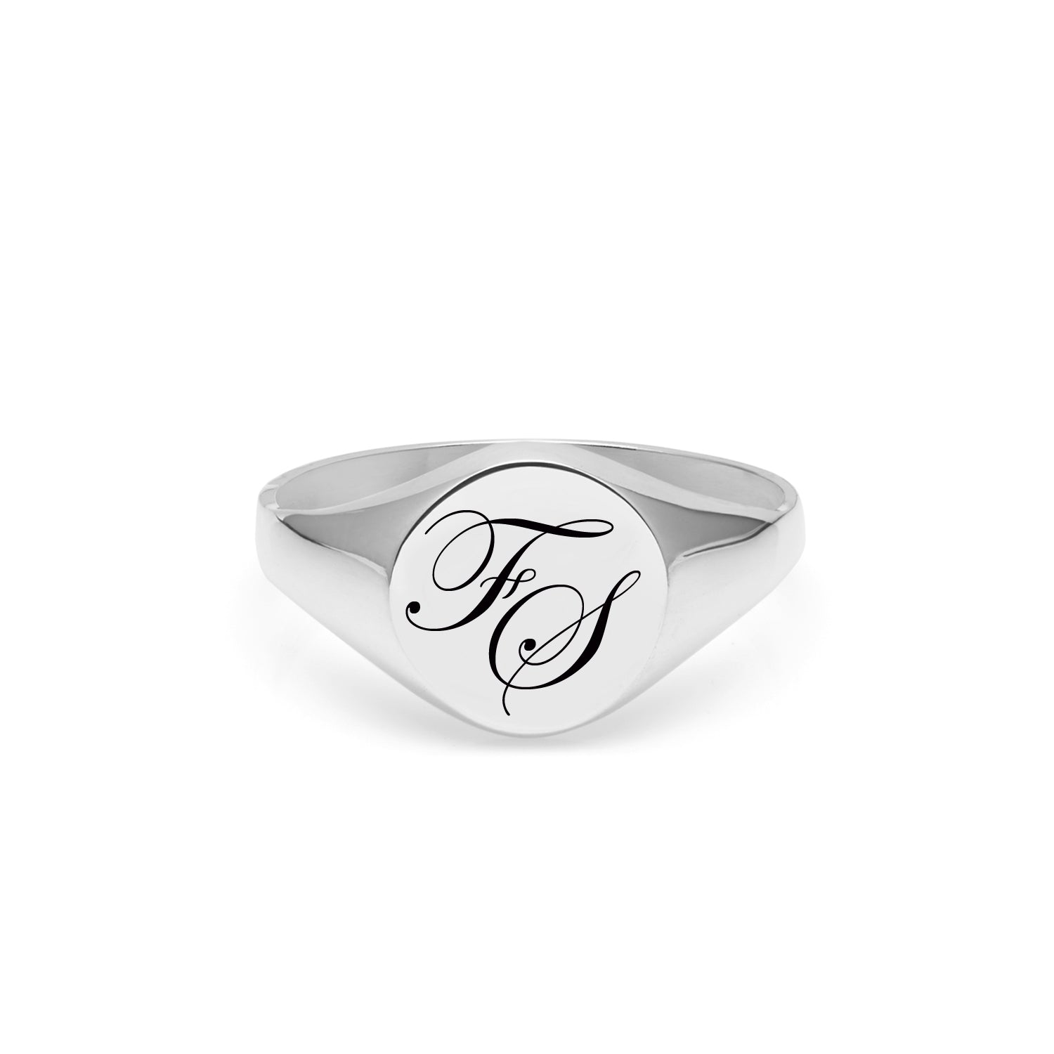 Silver Monogram Signet Rings