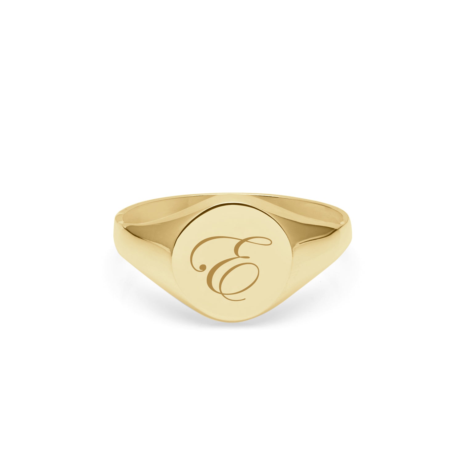 9k Gold Engraved Signet Rings