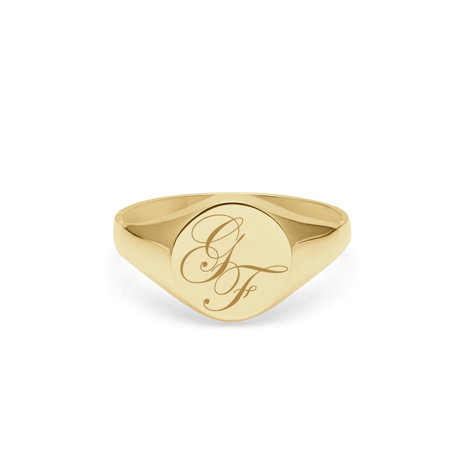 9ct Gold Engraved Signet Rings