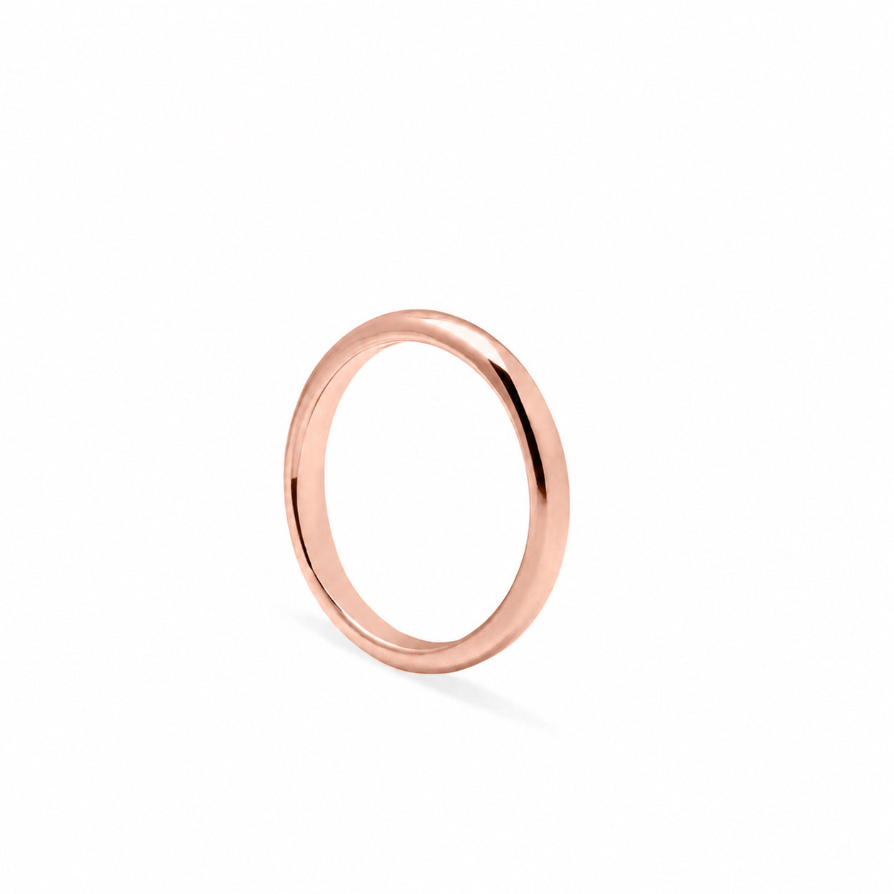 3mm D Shape Ring - 9k Rose Gold