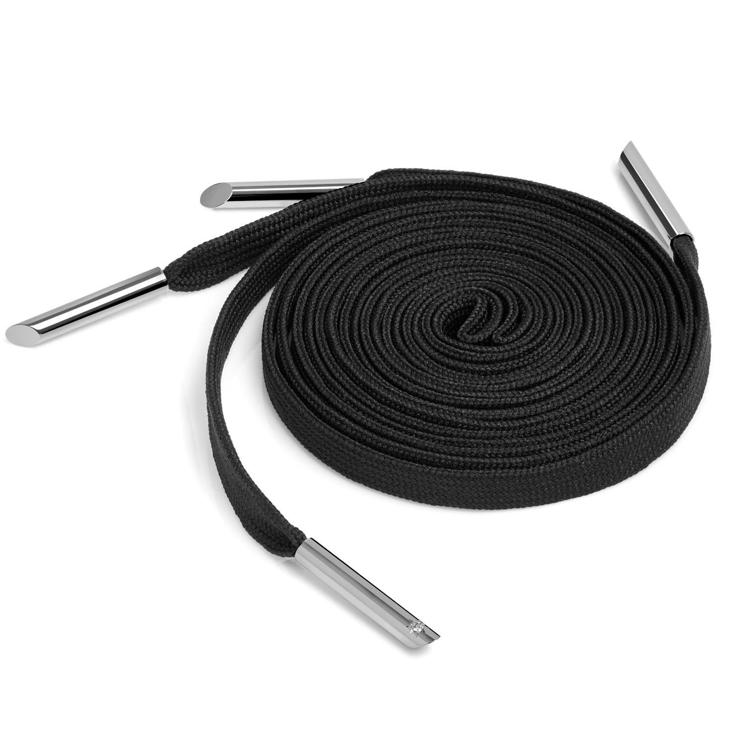 Star Set Diamond 18k White Gold Aglets X Nylon Laces