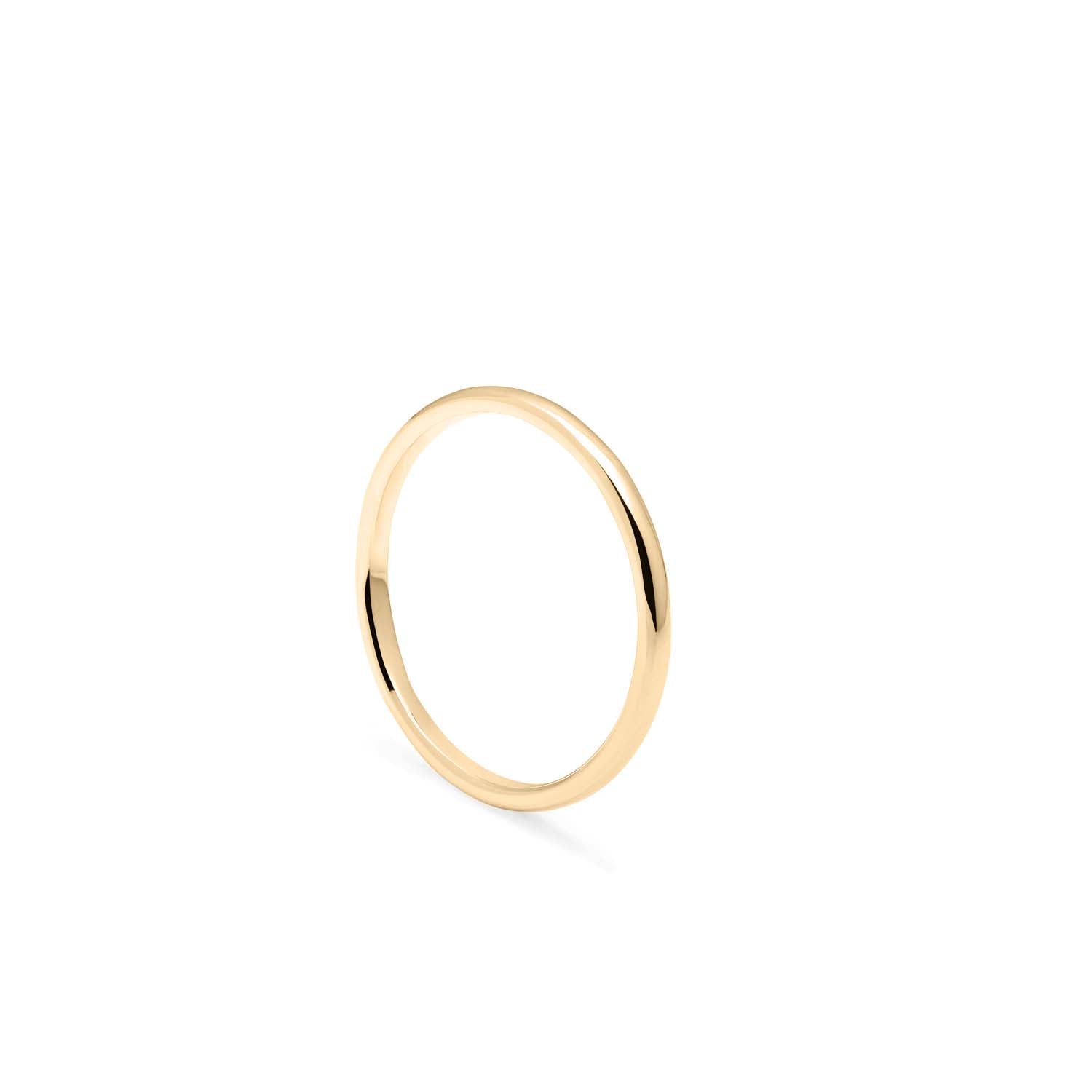Gold ring on a white background