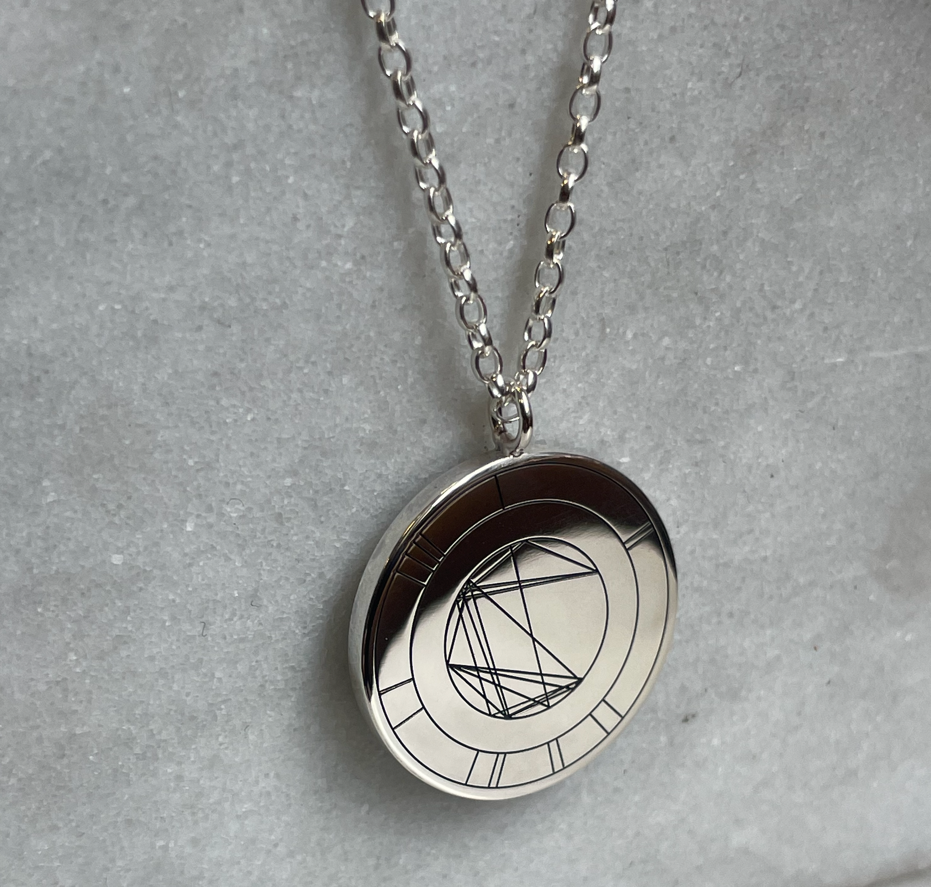 Astro Chart Pendant XL - Silver