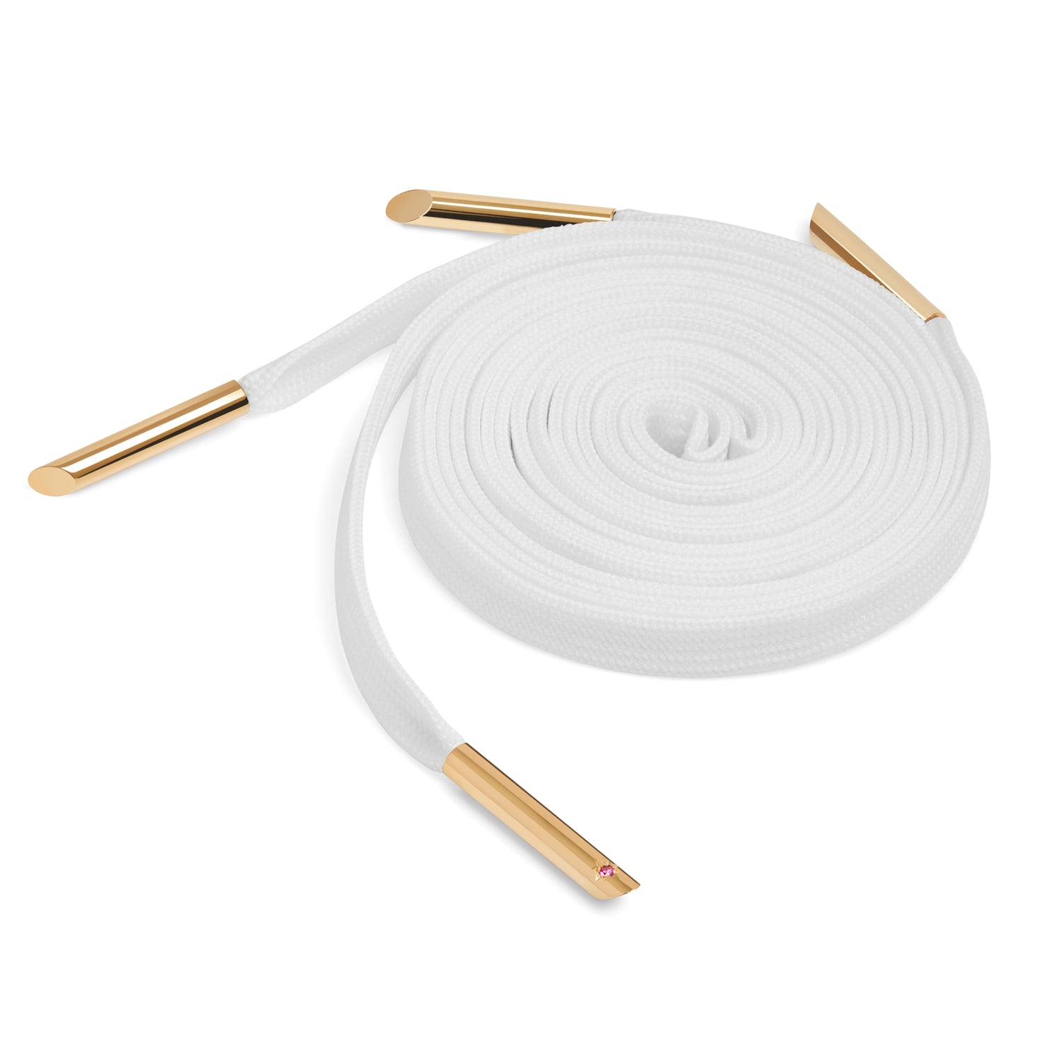 Star Set Pink Sapphire 18k Yellow Gold Aglets X Nylon Laces