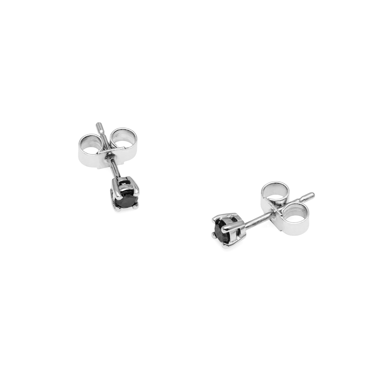 9k White Gold & Black Diamond Stud Earrings - Myia Bonner Jewellery