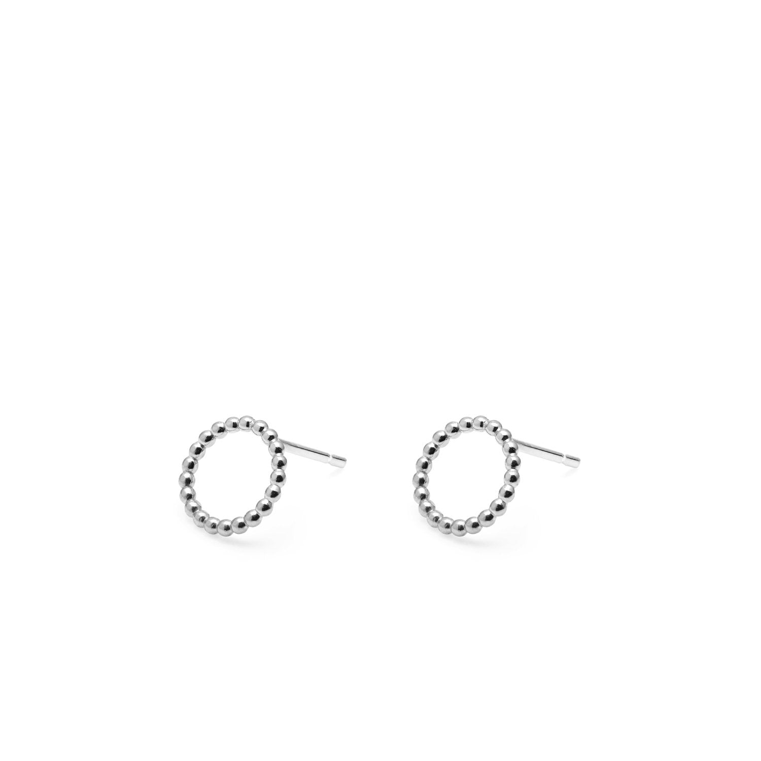 Circle Sphere Stud Earrings - Silver - Myia Bonner Jewellery