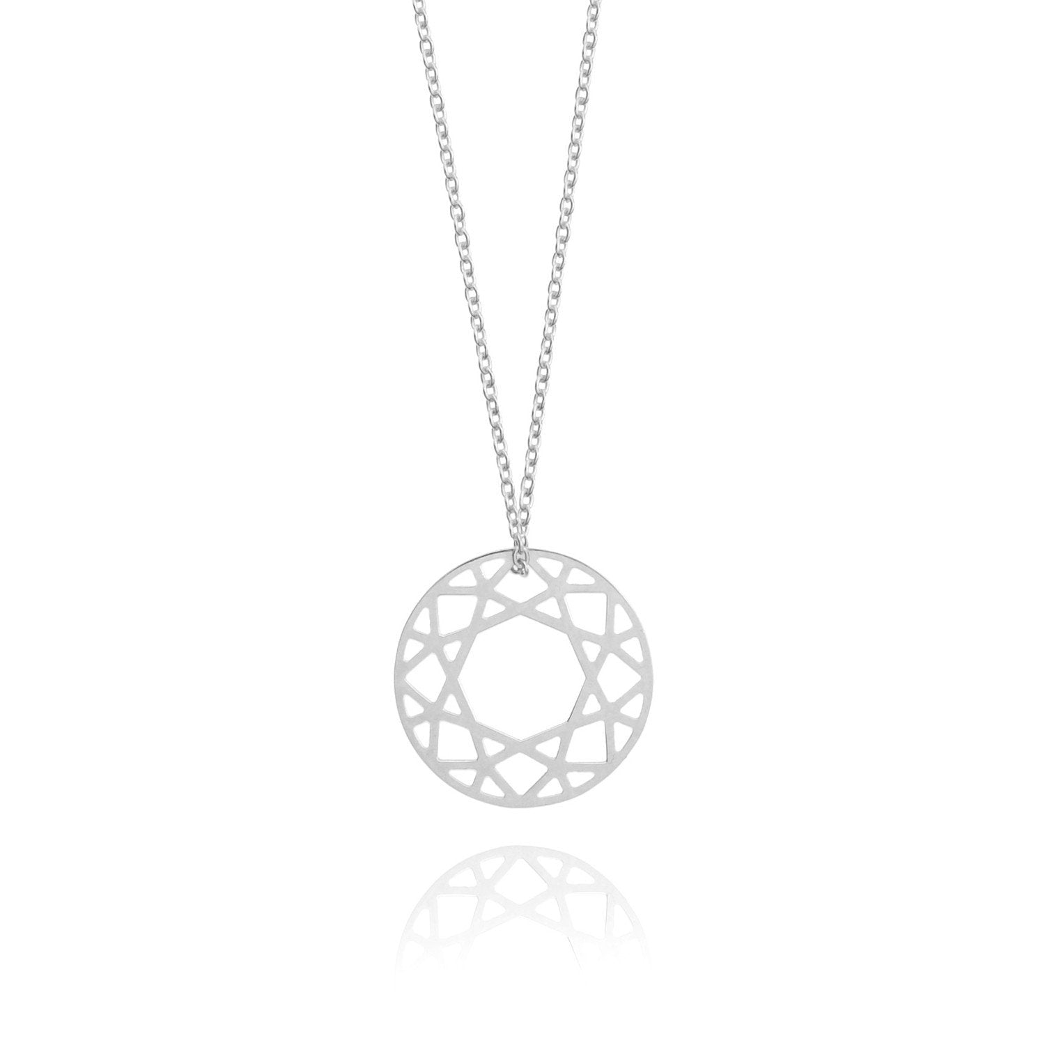 Small Brilliant Diamond Necklace - Silver - Myia Bonner Jewellery