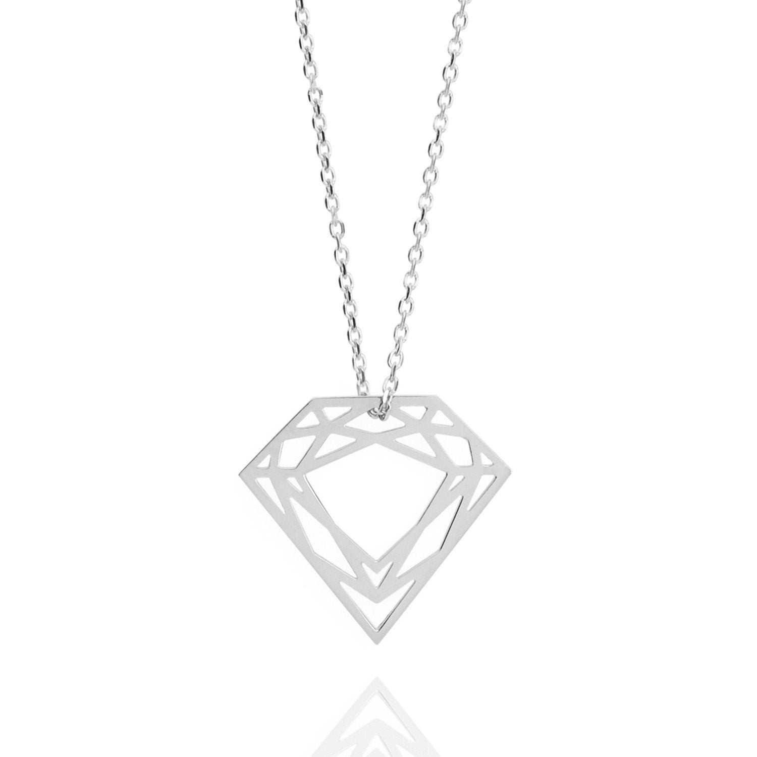 Classic Diamond Necklace - Silver - Myia Bonner Jewellery
