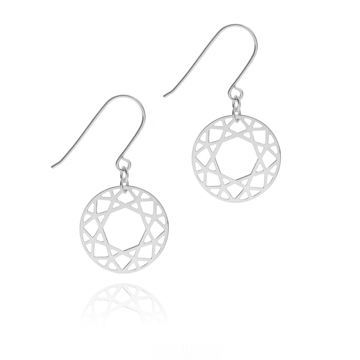 Brilliant Diamond Drop Earrings - Silver - Myia Bonner Jewellery