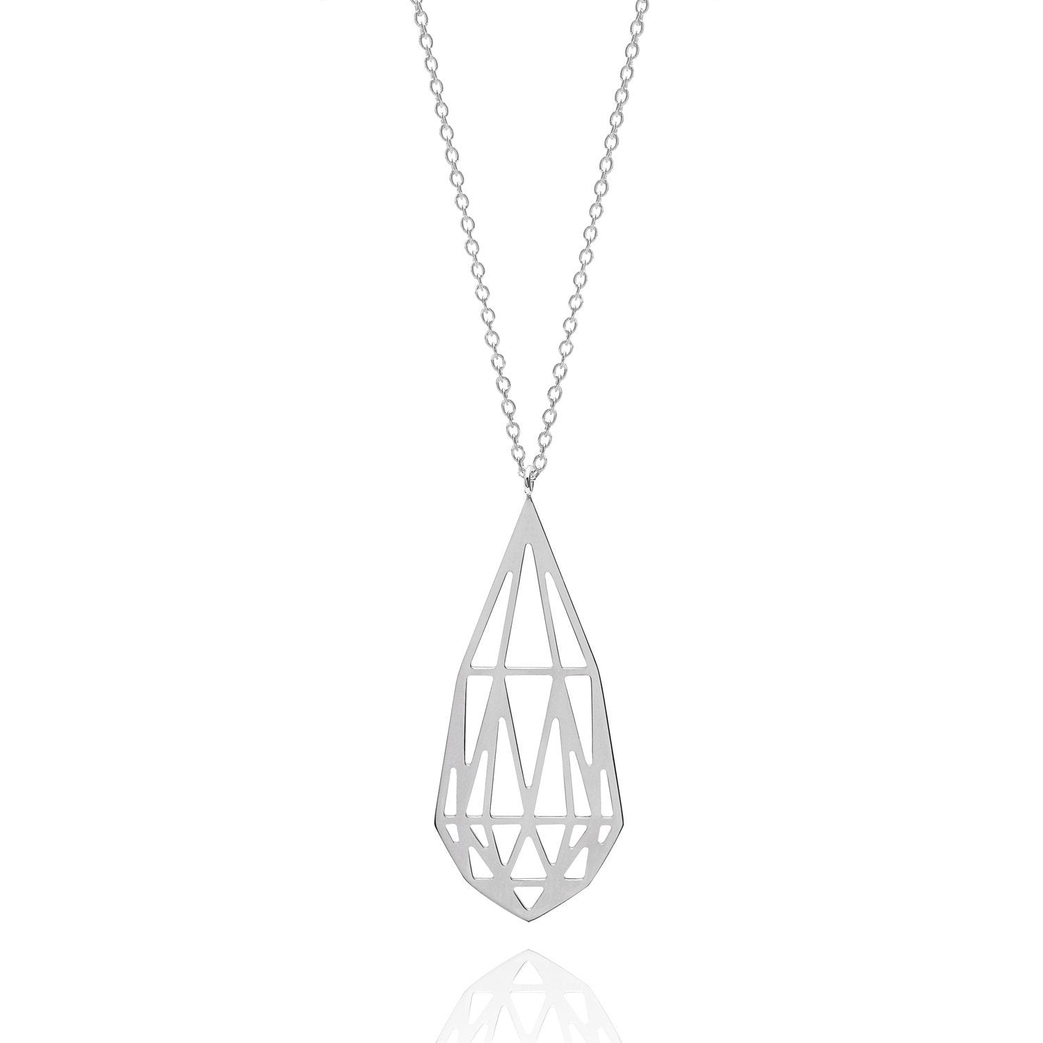 Briolette Diamond Pendant - Silver - Myia Bonner Jewellery