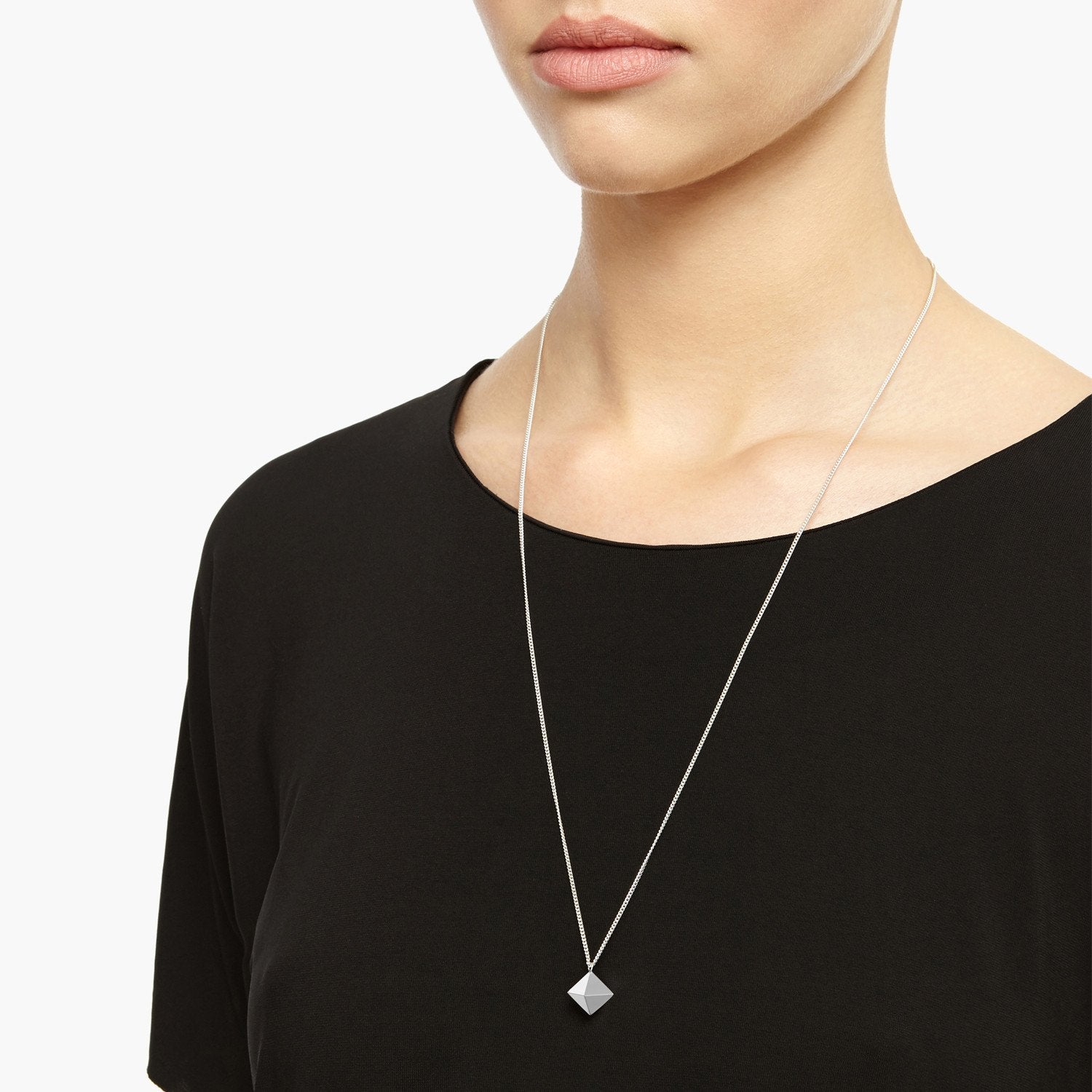 Octahedron Pendant - Silver - Myia Bonner Jewellery