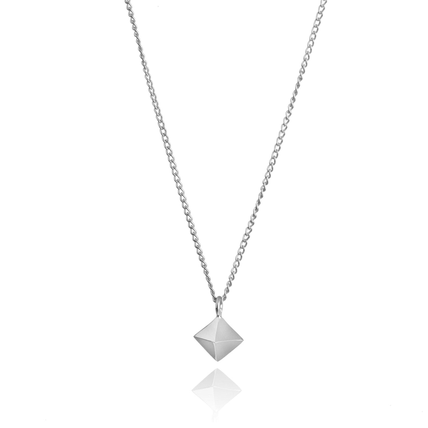 Mini Octahedron Necklace - Silver - Myia Bonner Jewellery