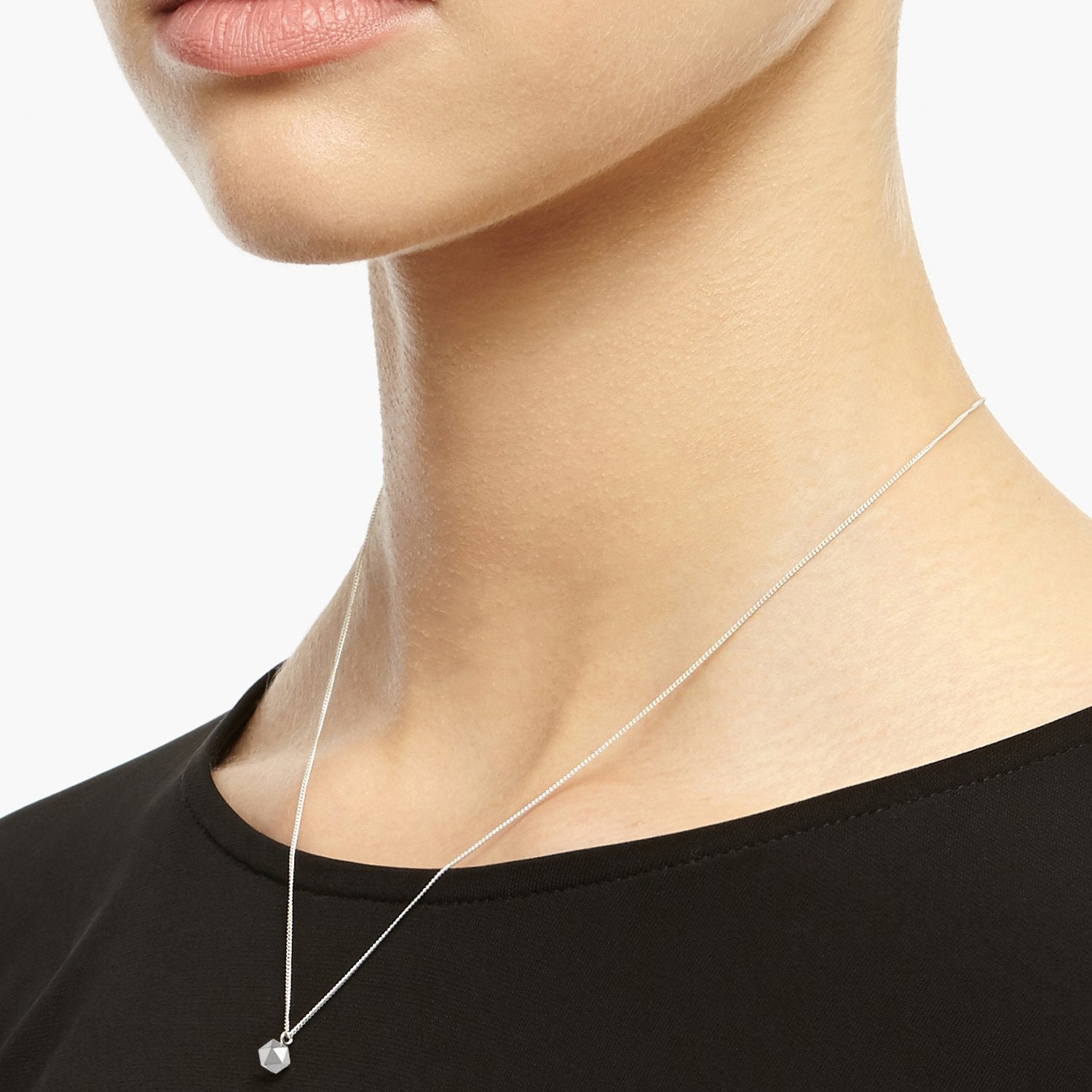 Mini Icosahedron Necklace - Silver - Myia Bonner Jewellery