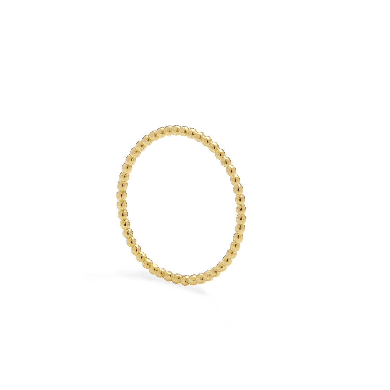 Skinny Sphere Stacking Ring - 9k Yellow Gold - Myia Bonner Jewellery