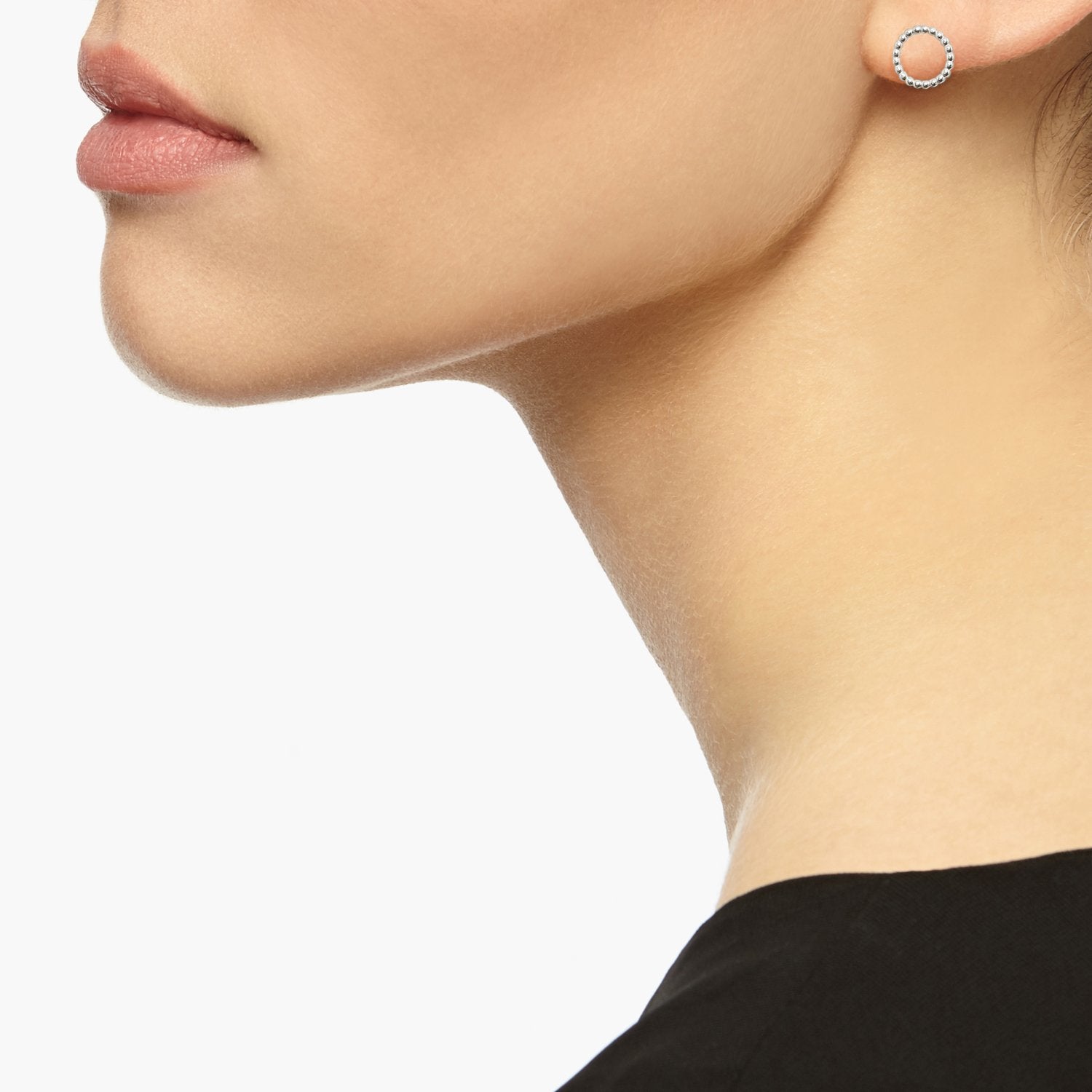 Circle Sphere Stud Earrings - Silver - Myia Bonner Jewellery