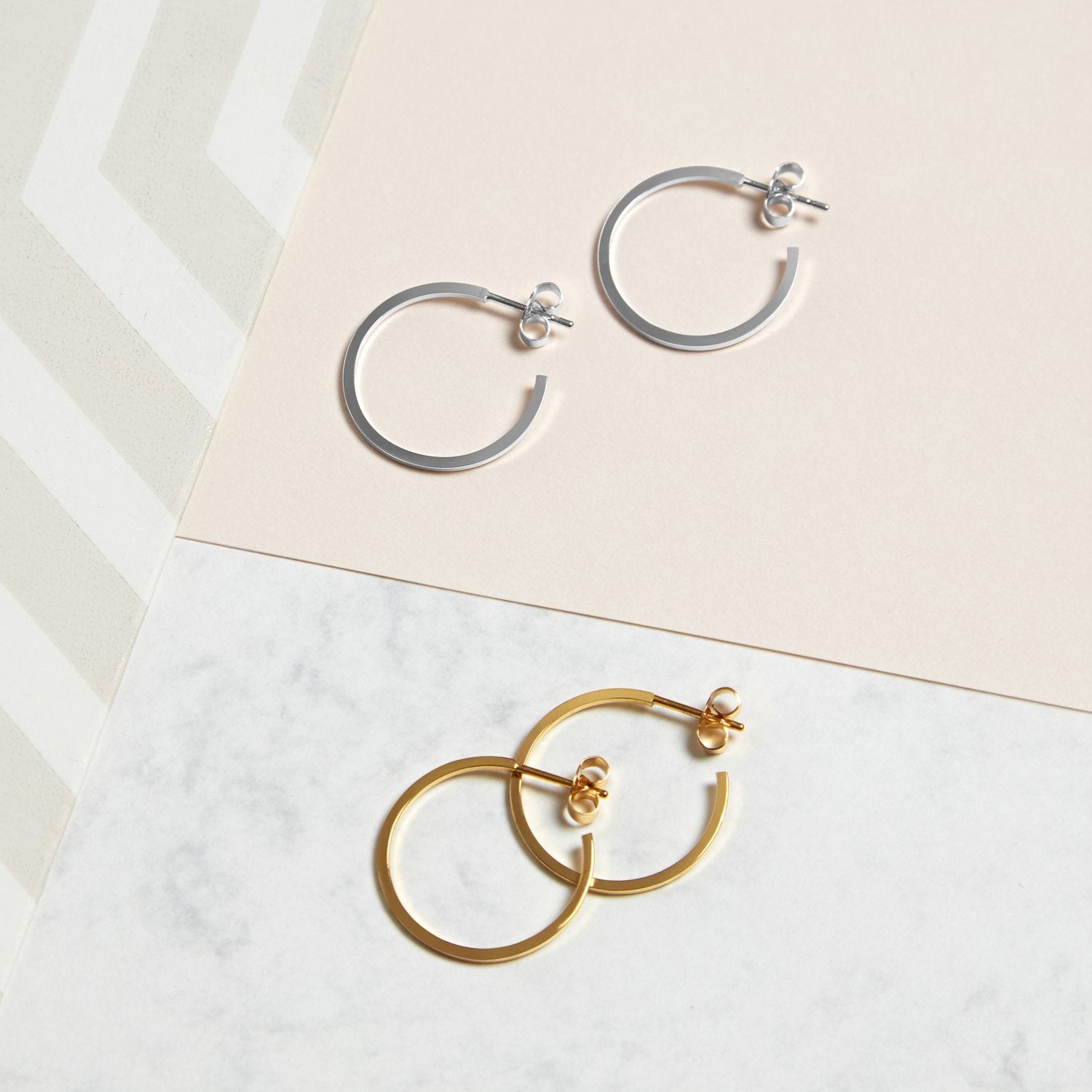 Medium Hoop Earrings - Gold - Myia Bonner Jewellery