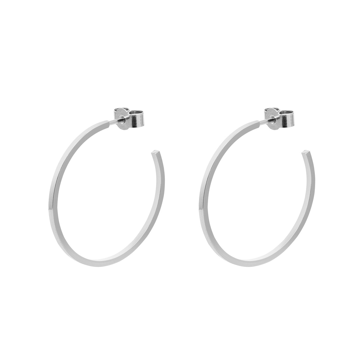 Large Hoop Earrings - Silver - Myia Bonner Jewellery