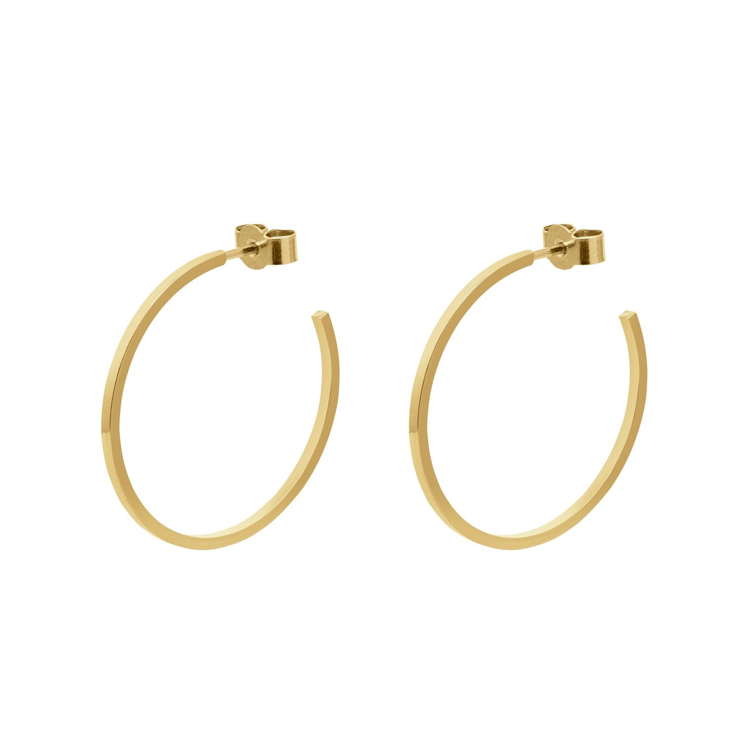 Large Hoop Earrings - Gold - Myia Bonner Jewellery
