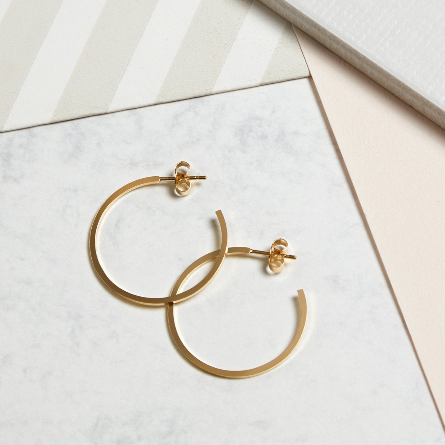 Large Hoop Earrings - Gold - Myia Bonner Jewellery