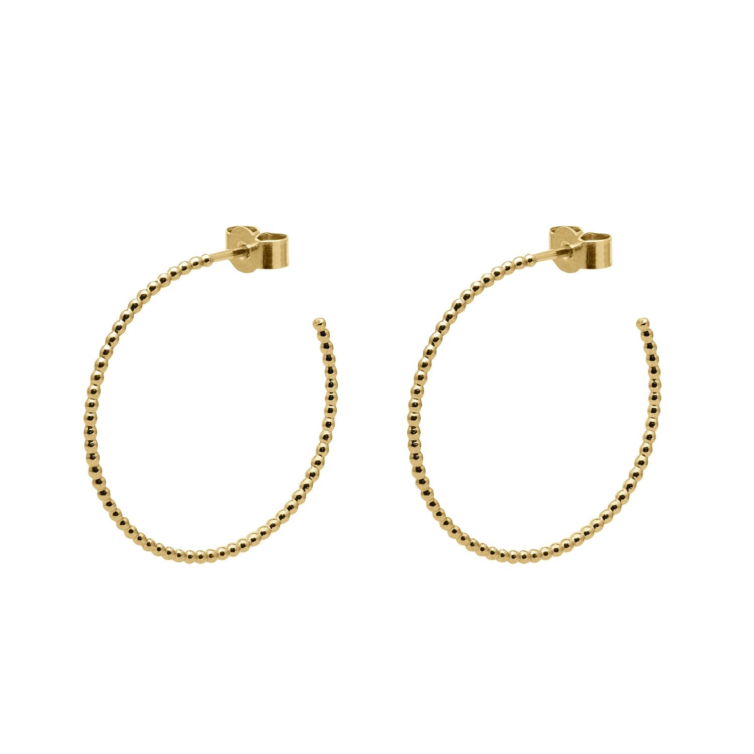 Large Sphere Hoop Earrings - Gold - Myia Bonner Jewellery