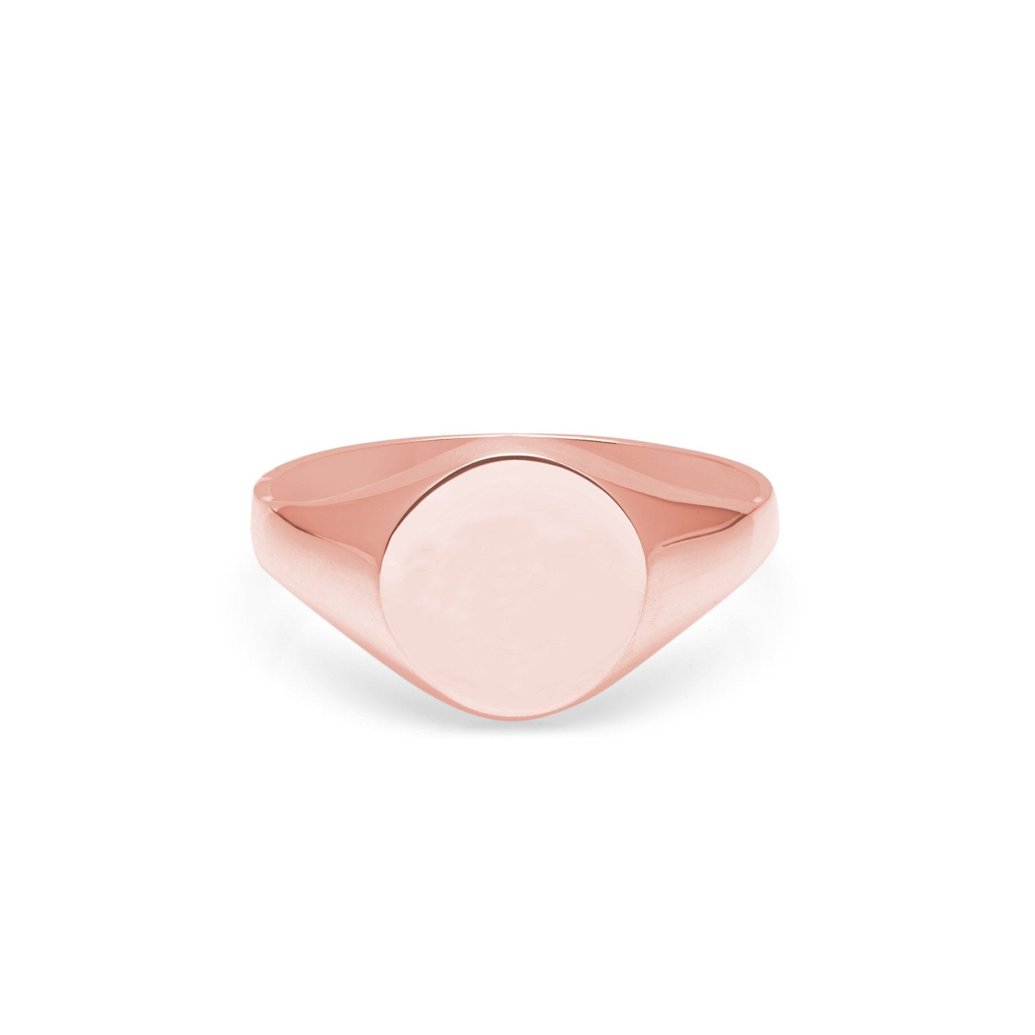 9k Rose Gold Round Signet Ring - Myia Bonner Jewellery