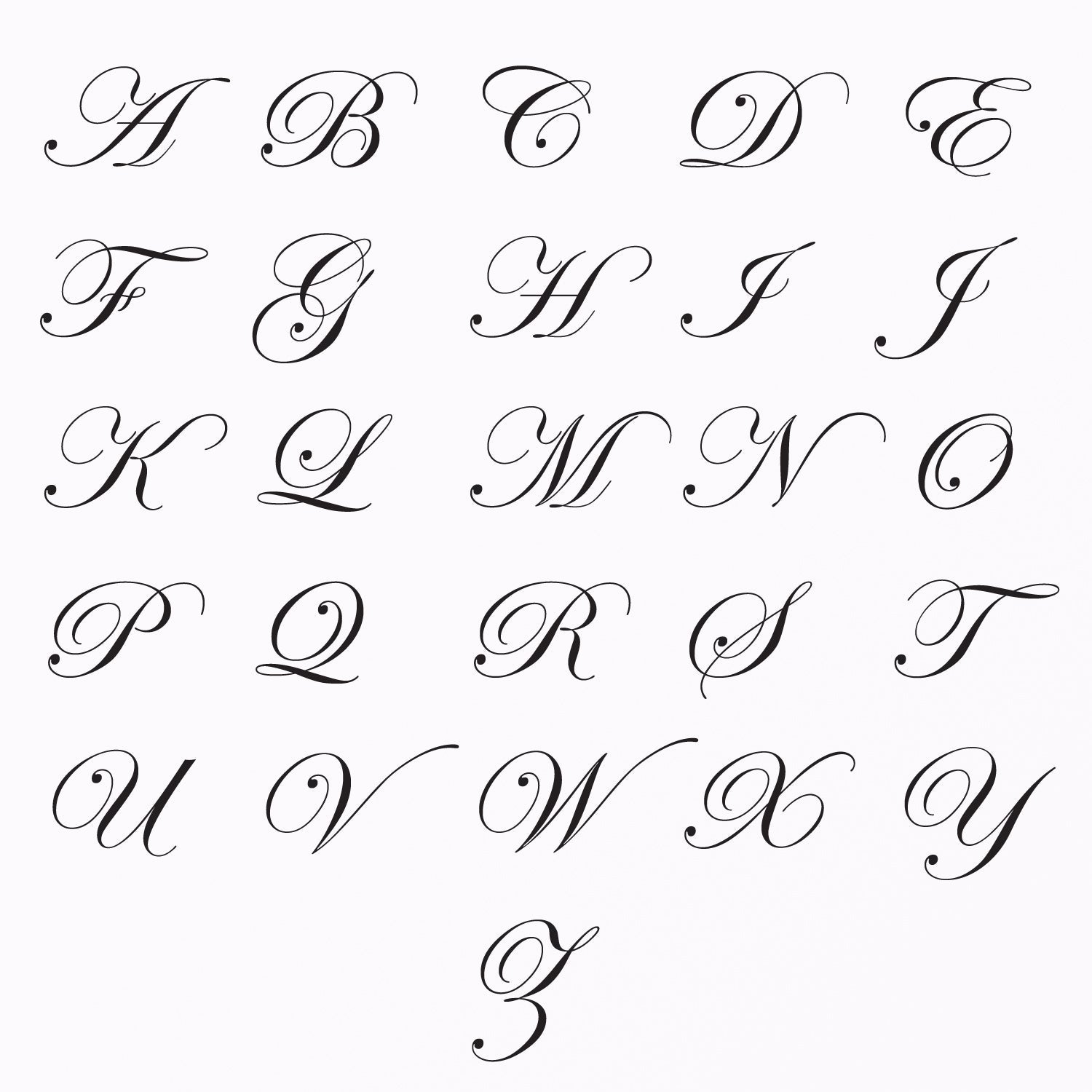 Double Initial Edwardian Script Pendant - 9k Yellow Gold