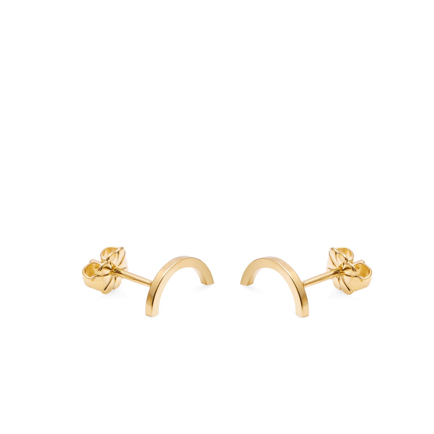 Arc Stud Earrings - 9k Yellow Gold - Myia Bonner Jewellery
