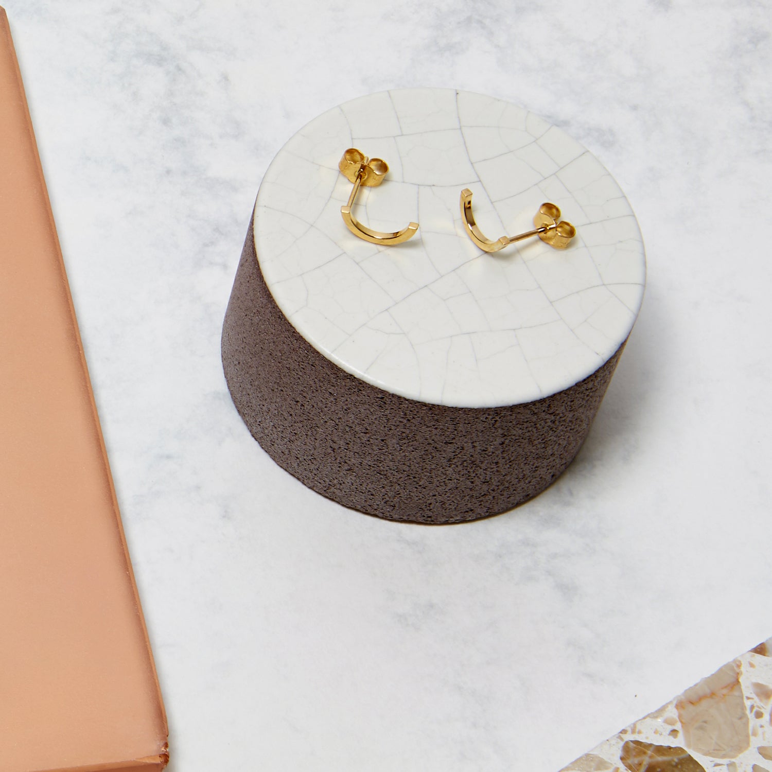 Arc Stud Earrings - Gold