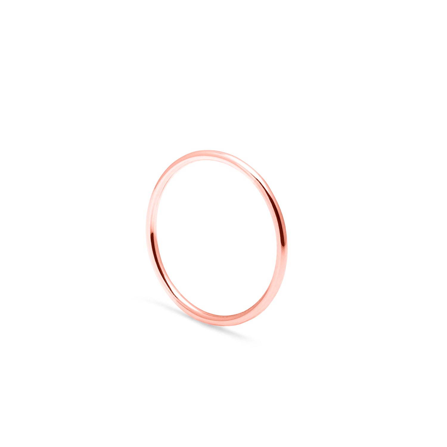 Skinny Round Stacking Ring - 9k Rose Gold