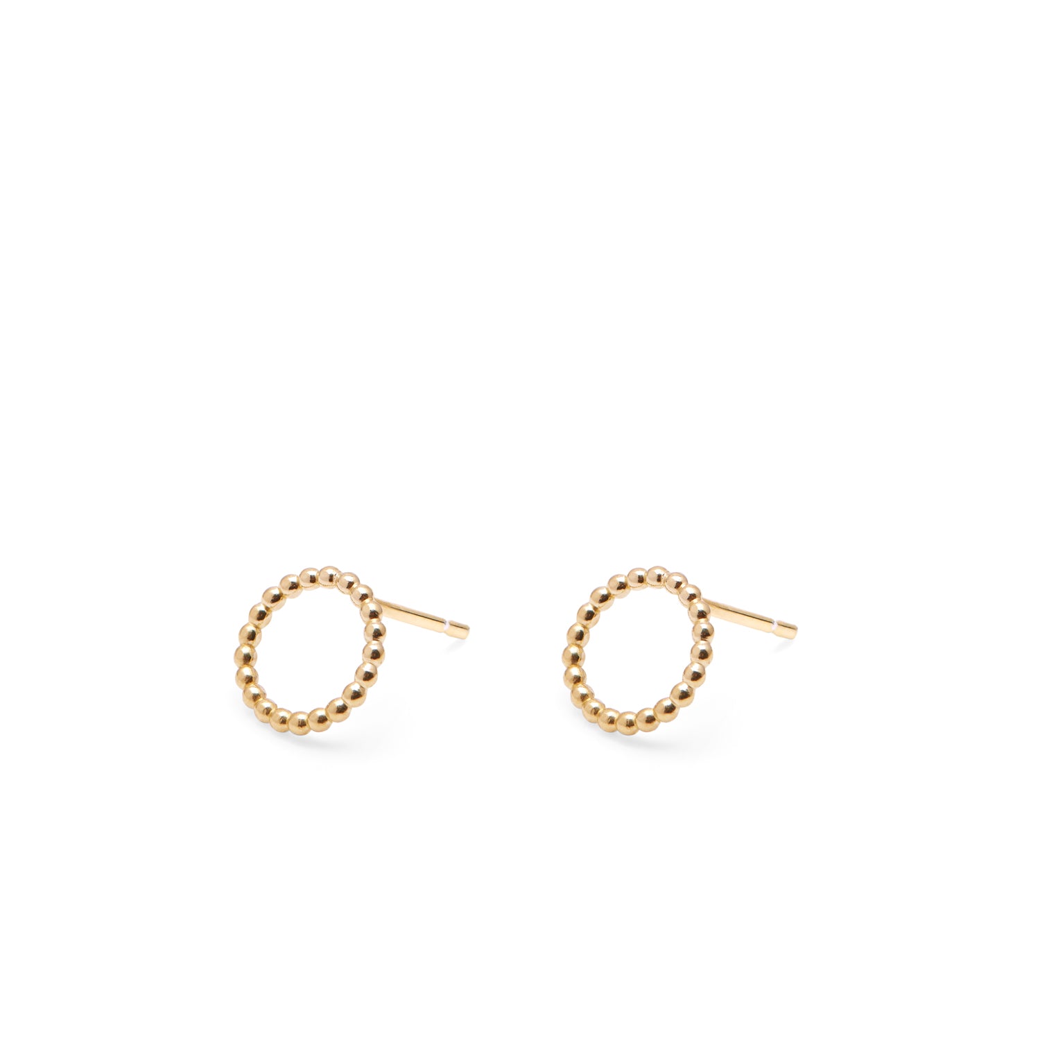 Circle Sphere Stud Earrings - Gold - Myia Bonner Jewellery