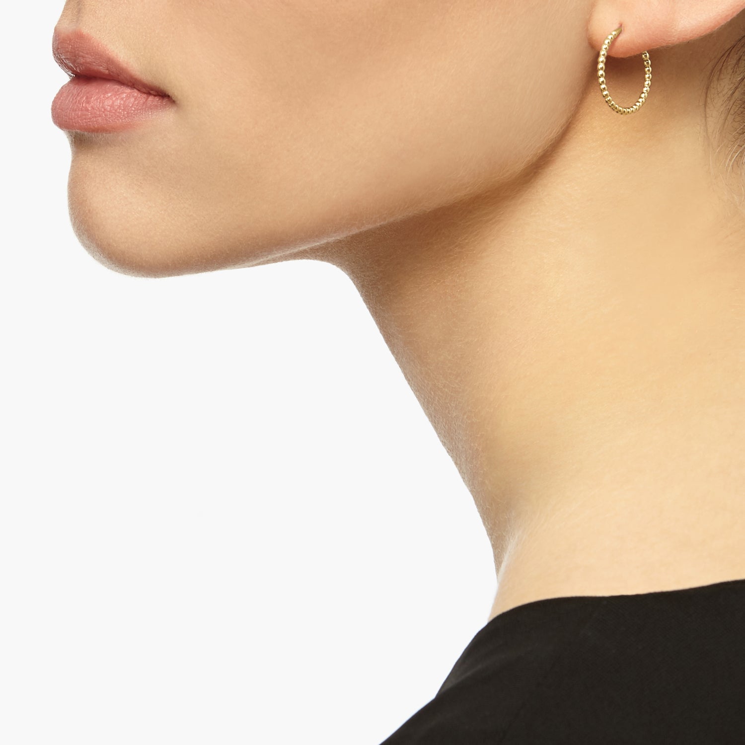 Mini Sphere Hoop Earrings - Gold - Myia Bonner Jewellery