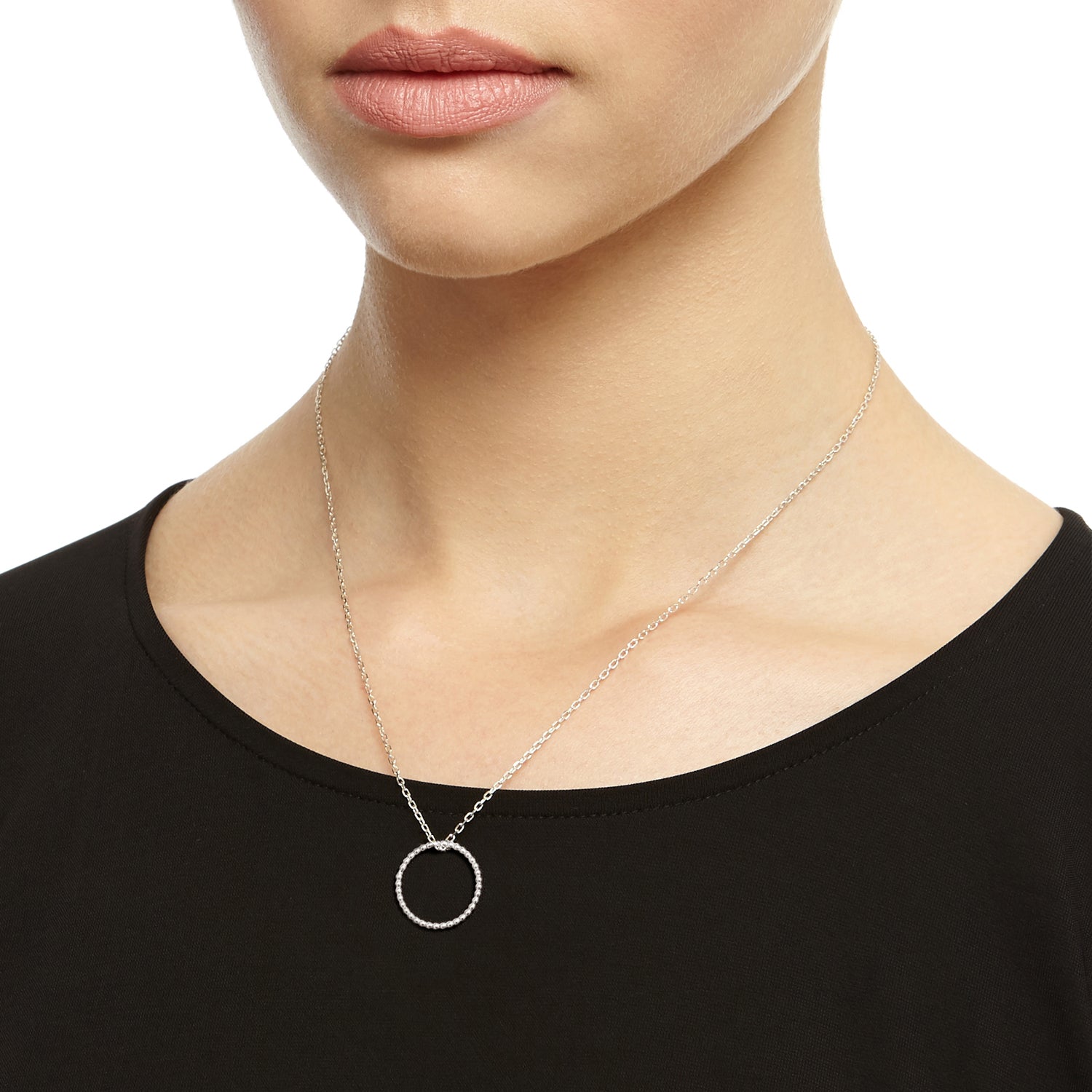 Sphere Circle Necklace - Silver - Myia Bonner Jewellery