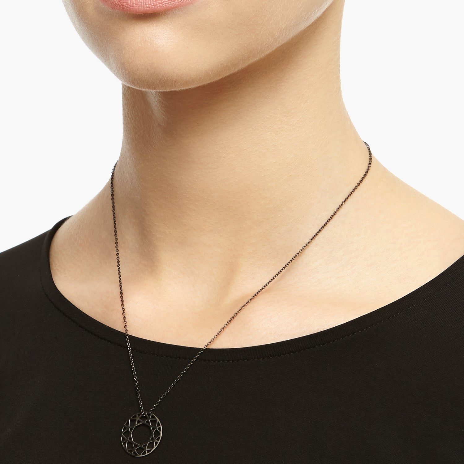 Small Brilliant Diamond Necklace - Black - Myia Bonner Jewellery