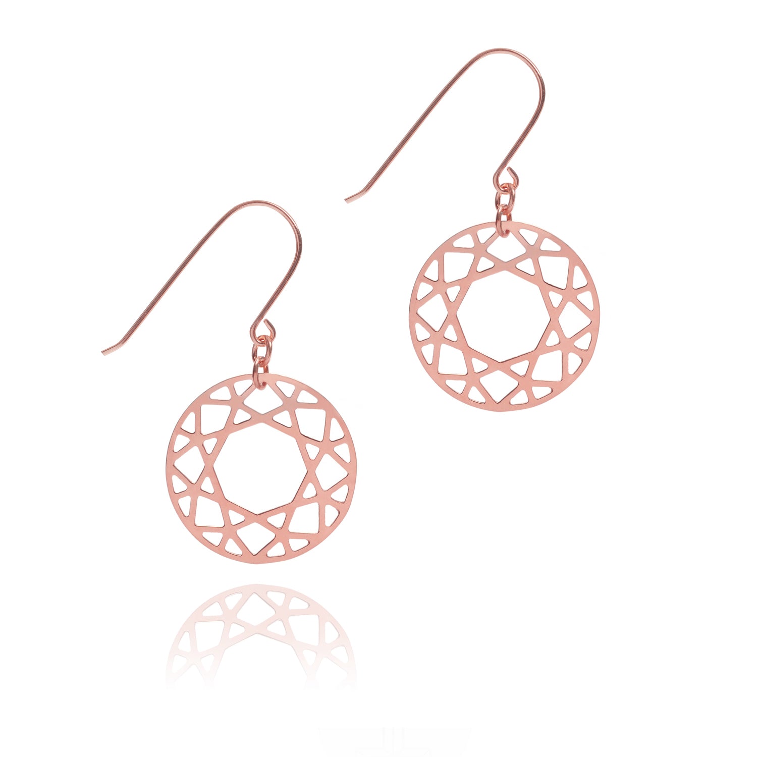 Brilliant Diamond Drop Earrings - Rose Gold - Myia Bonner Jewellery