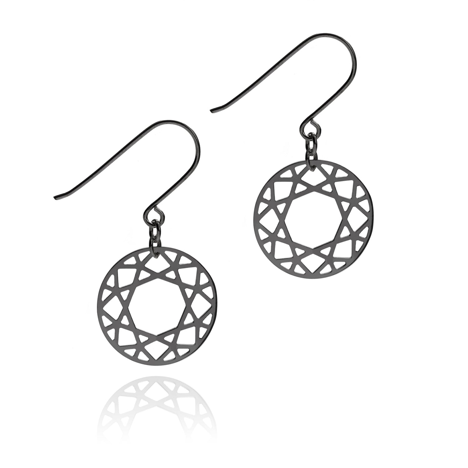 Brilliant Diamond Drop Earrings - Black - Myia Bonner Jewellery