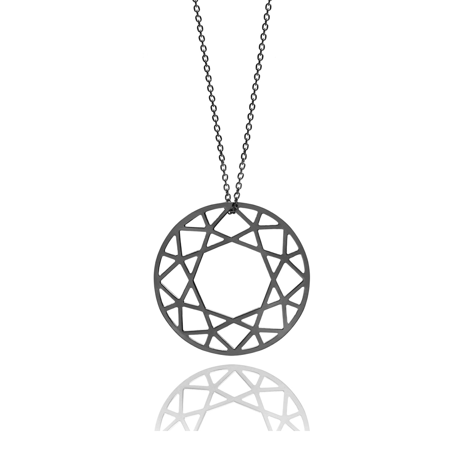 Large Brilliant Diamond Necklace - Black - Myia Bonner Jewellery