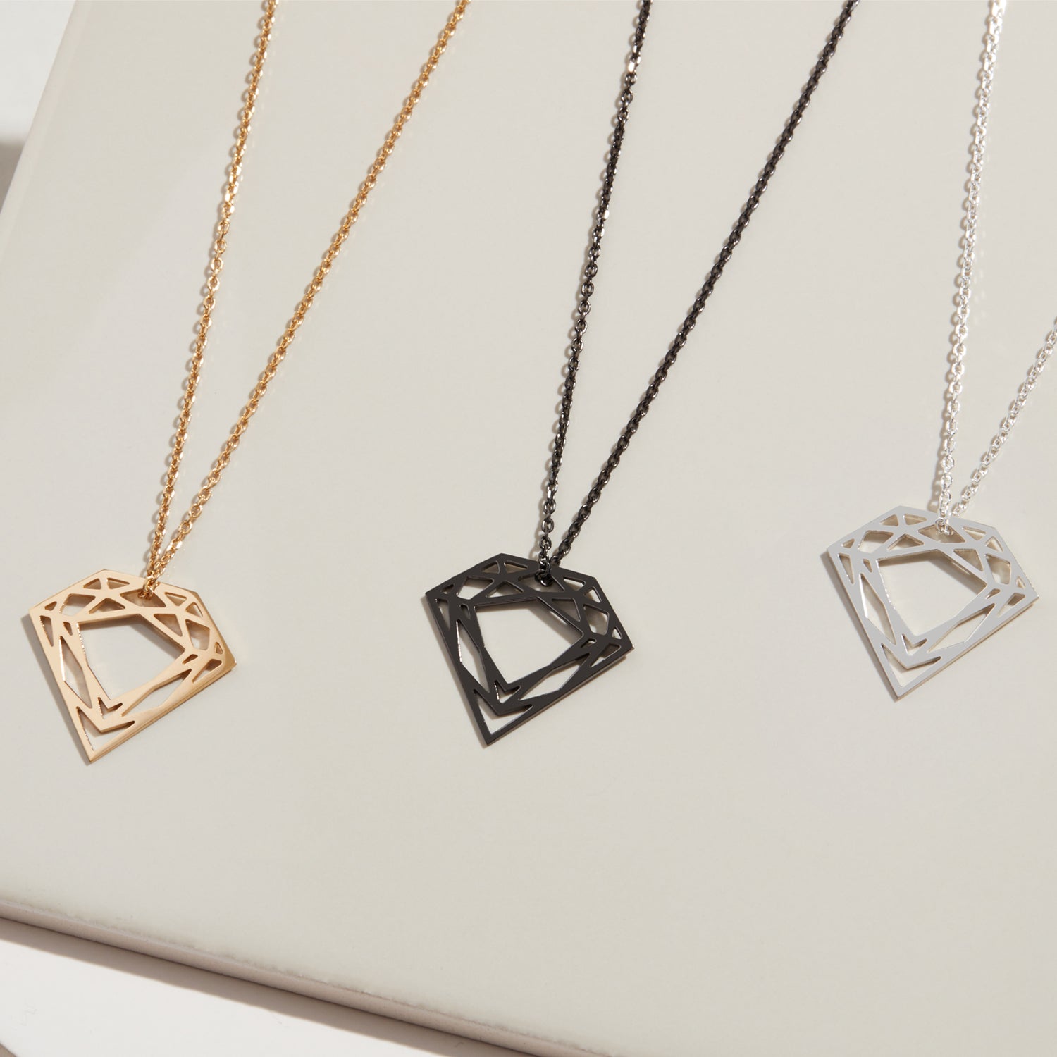 Classic Diamond Necklace - Silver