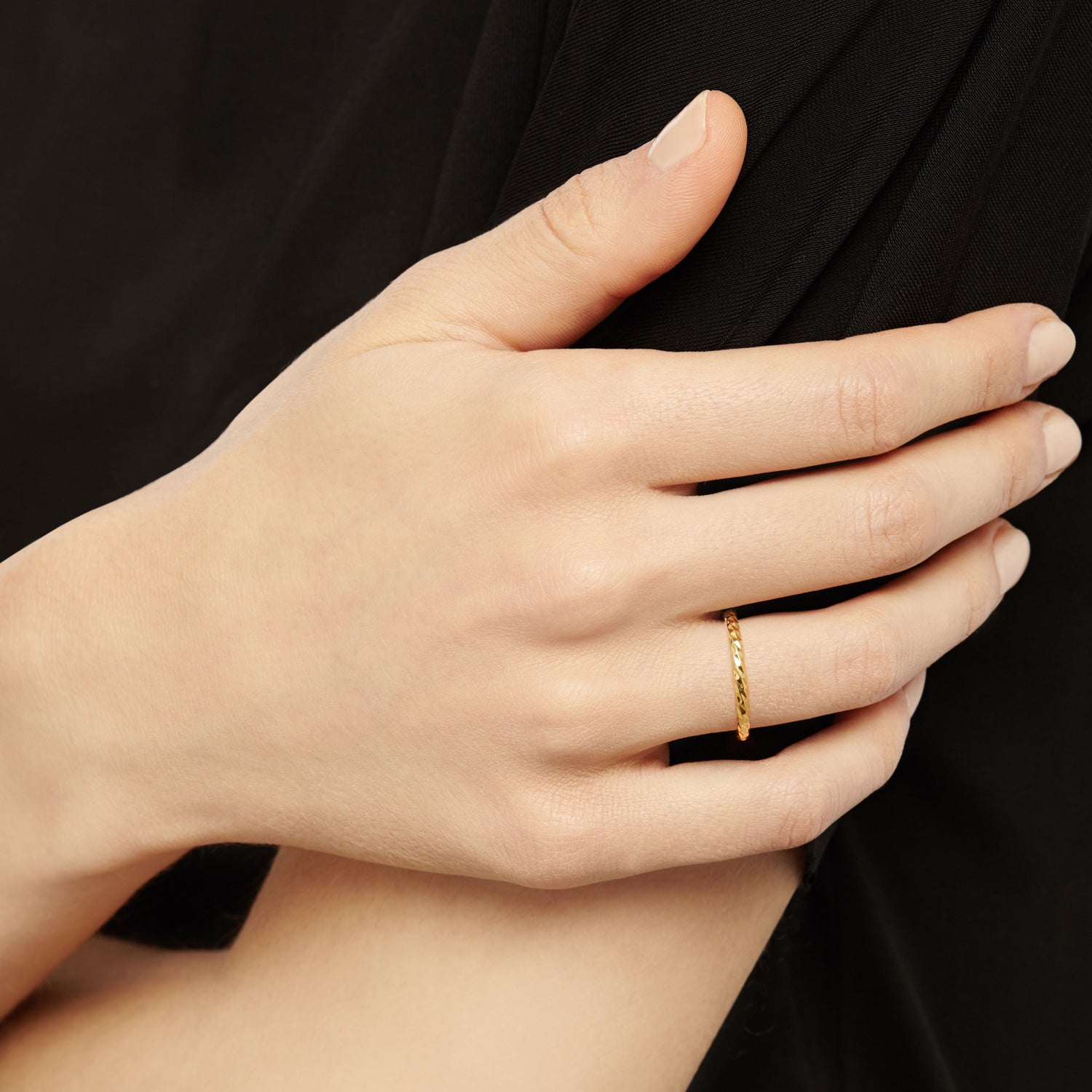 Faceted Diamond Band - Gold - Myia Bonner Jewellery