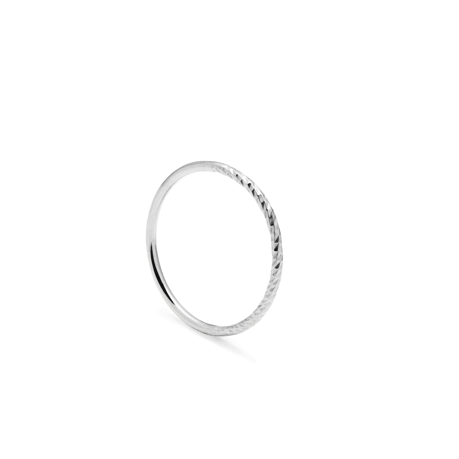 Diamond Paradox Skinny Stacking Ring - Silver - Myia Bonner Jewellery