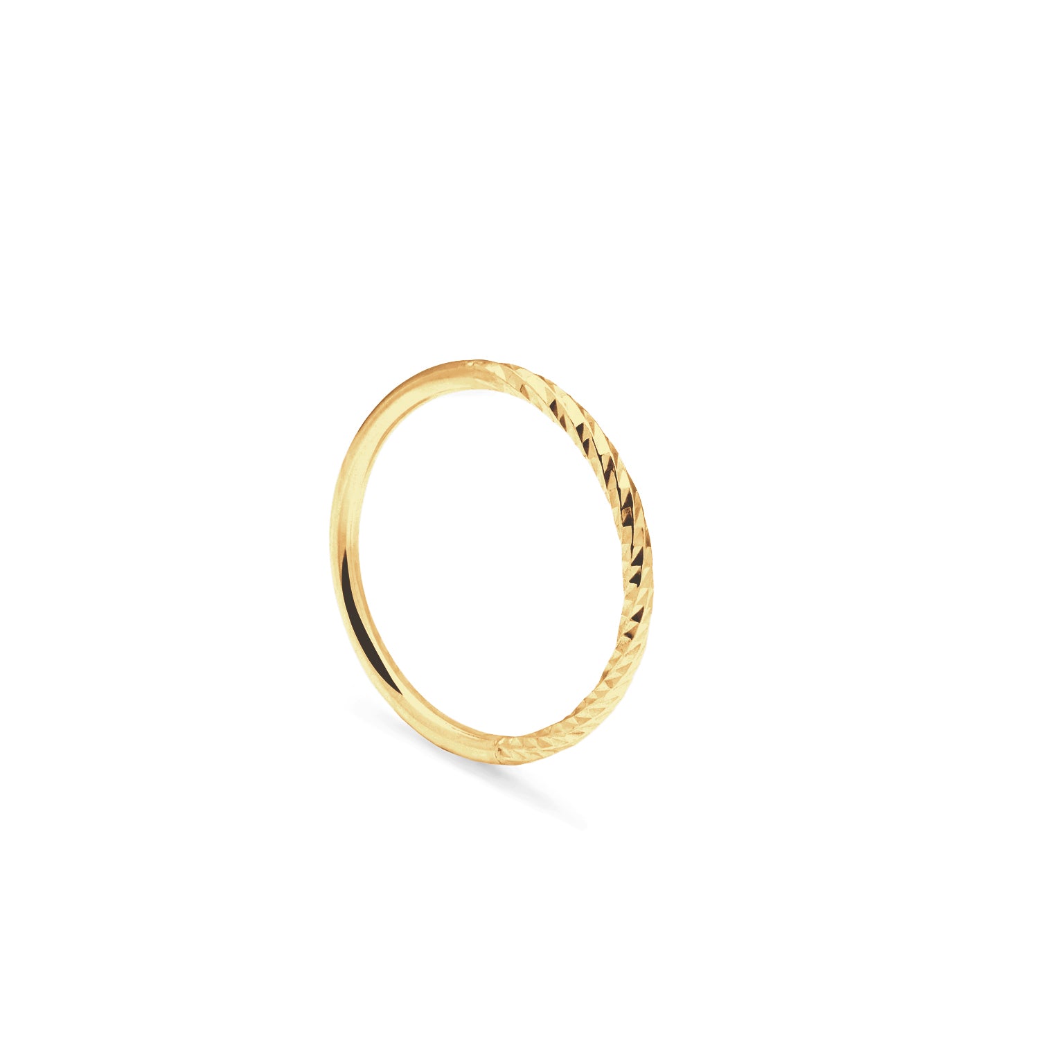 Paradox Facet / Round Ring - 9k Yellow Gold