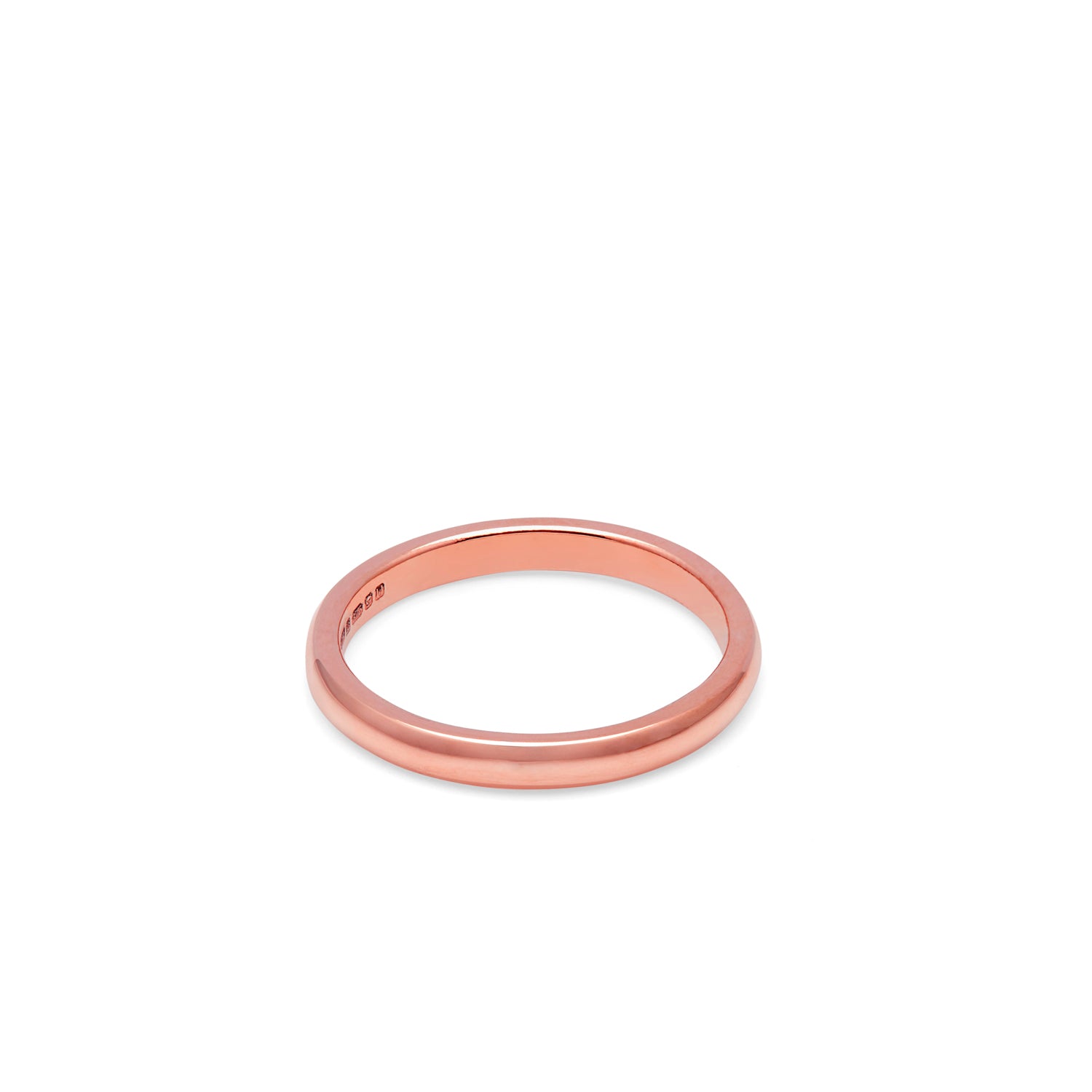 D-shape Ring - 9k Rose Gold