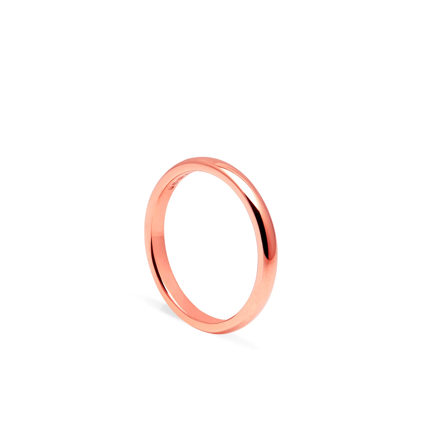 D-shape Ring - 9k Rose Gold