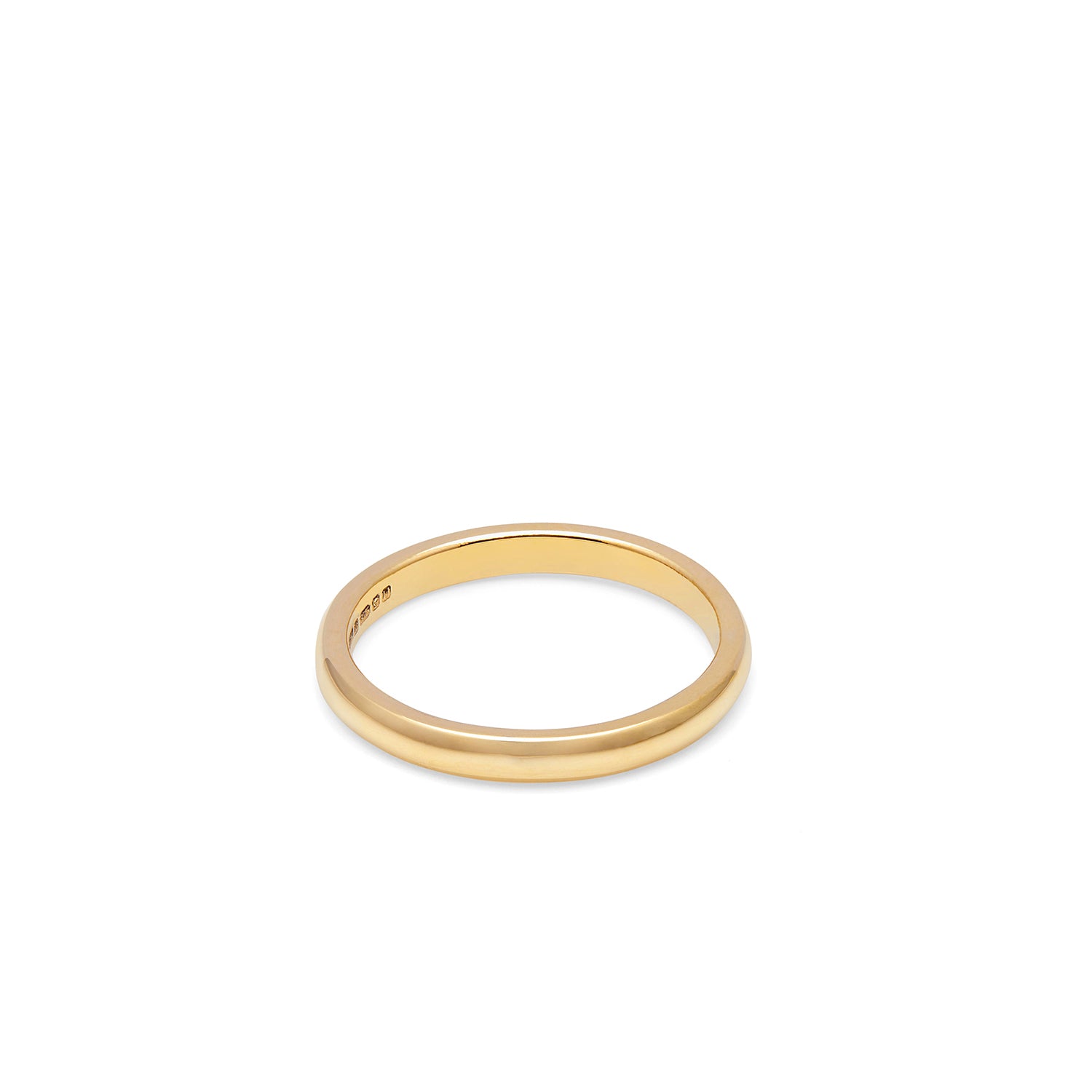 D-shape Ring - 14k Yellow Gold