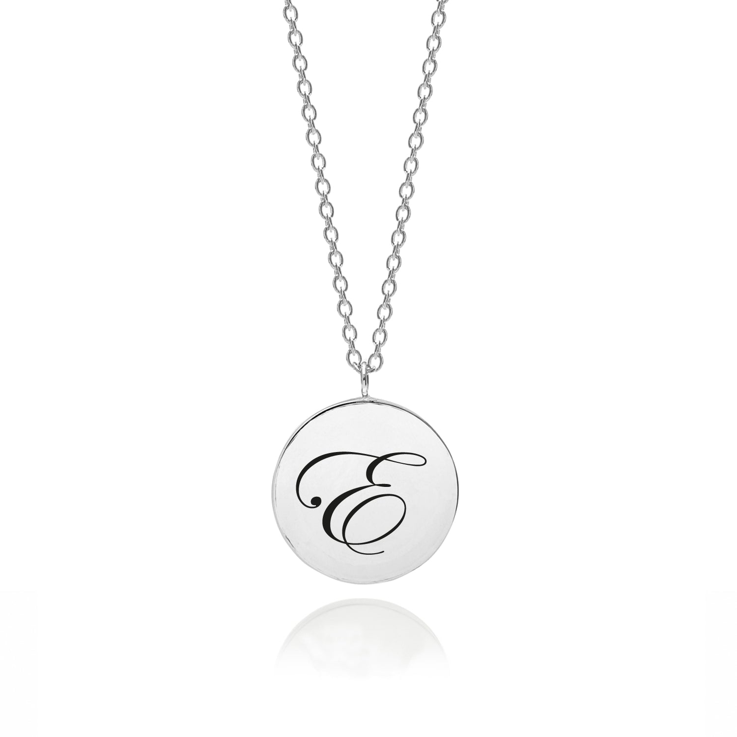 Initial E Edwardian Pendant - Silver - Myia Bonner Jewellery