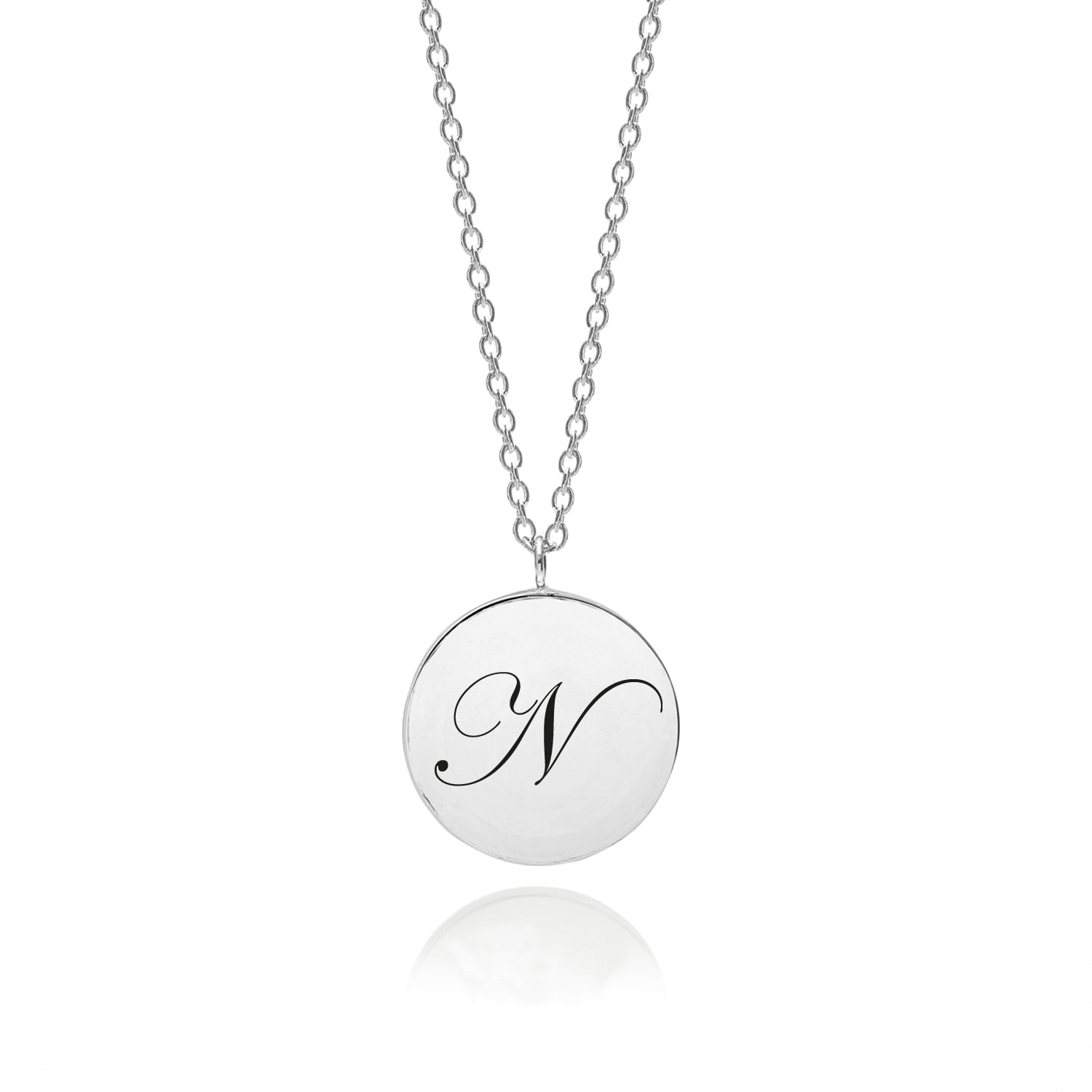 Initial N Edwardian Pendant - Silver - Myia Bonner Jewellery