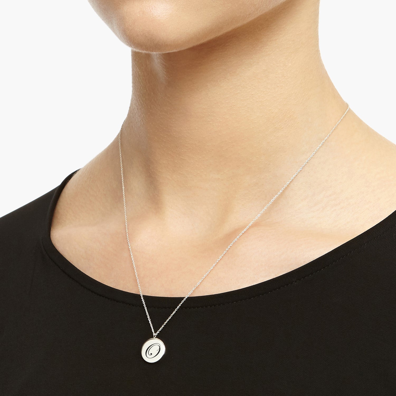 Initial O Edwardian Pendant - Silver - Myia Bonner Jewellery