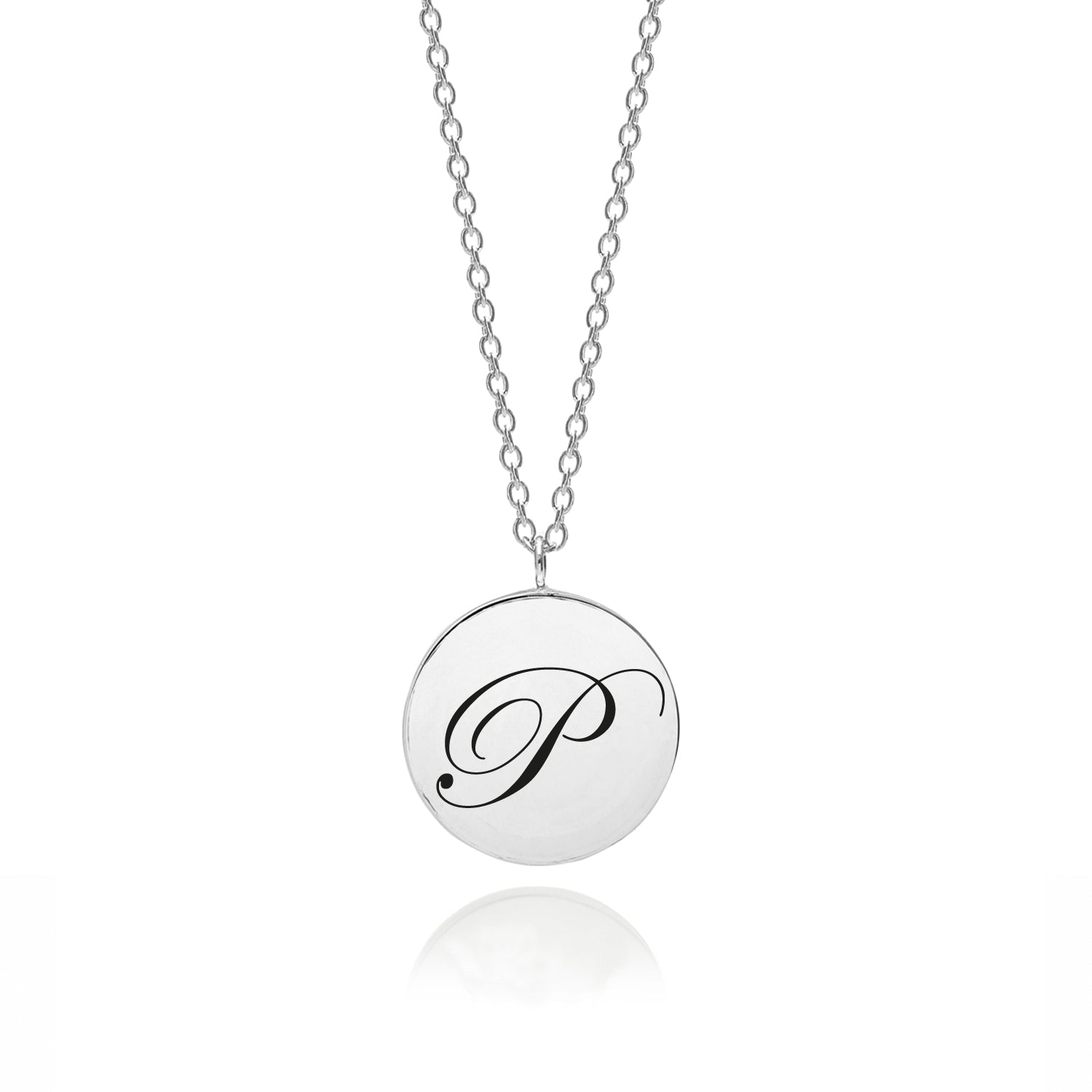 Initial P Edwardian Pendant - Silver - Myia Bonner Jewellery