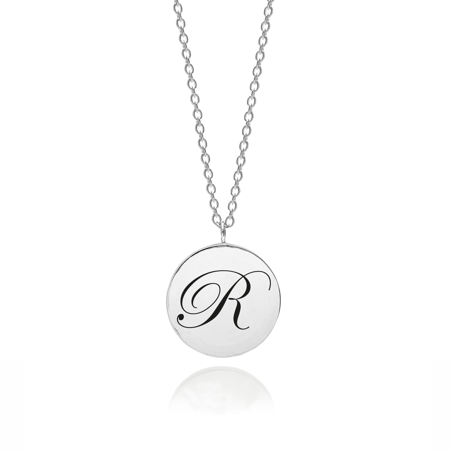 Initial R Edwardian Pendant - Silver - Myia Bonner Jewellery