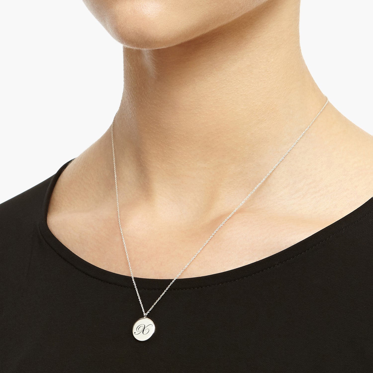 Initial X Edwardian Pendant - Silver - Myia Bonner Jewellery